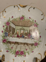 a** Vintage Last Supper 8" Decorative Plate 18K Gold Rim Japan Wall