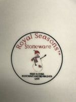 *Vintage Royal Seasons Stoneware Snowman Snowmen Set Retired