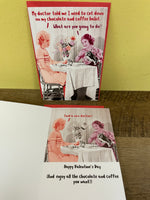 New Valentine Card Girlfriends CHOCOLATE & COFFEE HABIT Humor w/ Envelope in 2022  Hey Look! Cards