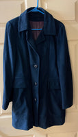 Vintage Womens Sz 11/12 VELOURA  Navy Blue Peacoat Jacket Button Up