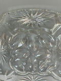 <€€ Vintage Deviled Egg Divided Relish Glass Serving Tray  Starburst Ruffled Edge Anchor Hocking