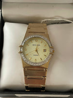 <€€ New Mens PIERRE CARDIN WATCH Collectible Limited Edition Gold Round Face NIB