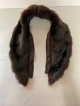 Vintage Brown Fur Round Collar with Button Holes 32” L x 4”