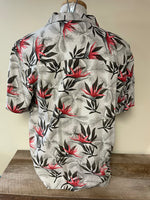 Mens SOLITUDE Washable Silk Caribbean Island Camp Medium Hawaiian