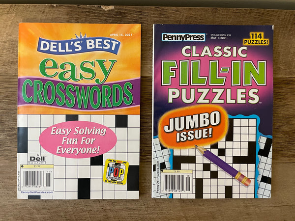 NEW Set/2 Dell’s Easy Crosswords and PennyPress Fill In Puzzles Jumbo Issue April May 2021
