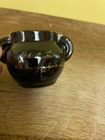 a** Vintage St Augustine Florida “Oldest House” Dark Brown Glazed Mini Crock