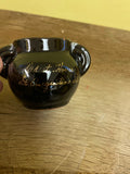 a** Vintage St Augustine Florida “Oldest House” Dark Brown Glazed Mini Crock