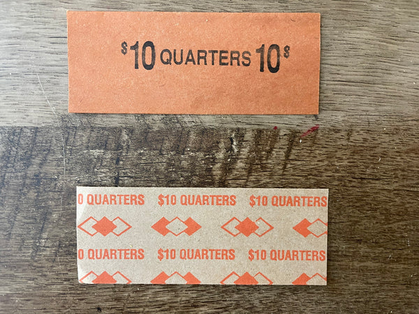 a** Set/168 Flat Paper $10 QUARTERS Wrappers