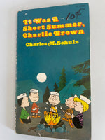 ~ Set/2 Vintage Peanuts Books Charles Schulz Softcover Book Short Summer, He’s Your Dog