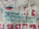 *Vintage Burlap Jute Coffee Sack Bag Vietnam Marked “Sponsorship”