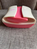 a** Vintage Desk Post-it Pop-Up Note Paper Caddy Holder Dispenser Paperweight Pink Breast Cancer Survivor