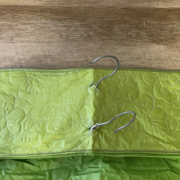Vintage Vinyl Lime Green 2 Hanger Framed Dress Garment Bag Closet Stor –  Touched By Time Treasures