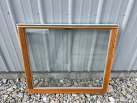 a** Wood Frame Encased Single Pane Window Art Projects 32” L x 27-1/4” H x 2” D w/ lock #11A