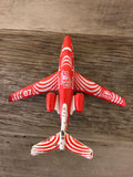 a* Vintage 2002 Red Metal Matchbox METRO JET Plane Diecast Toy