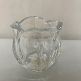 (L) <€€ Heavy Crystal Tulip Candle Holder 24% Lead Votive Tea Light Glass