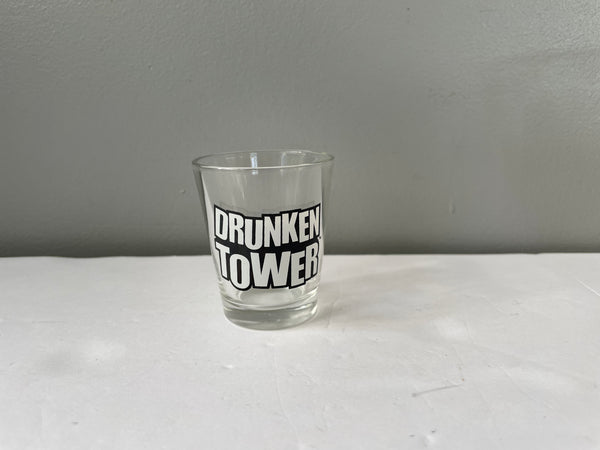 a** Shot Glass DRUNKEN TOWER 2.25” H
