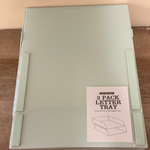 a** New Green/Aqua Pen + Gear Two Pack Letter Trays Sealed
