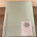 *New Green/Aqua Pen + Gear Two Pack Letter Trays Sealed
