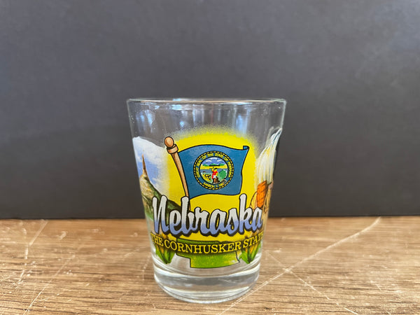 a** Shot Glass NEBRASKA The Cornhusker State Flyover State by Jenkins