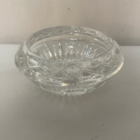 a**  Crystal Diamond Cut Votive Candle Holder Bud Vase Trinket Bowl Round