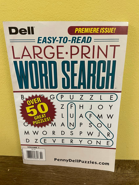 NEW Dell Large Print Word Search 50+ Puzzles Vol 1