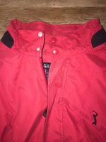 Mens Large PGA TOUR Medium Weight Golf Pullover Jacket Red Zip Out Sleeve