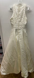 <€€ Demetrios Bridal Size 6 Ivory Beaded Sleeveless  Wedding Dress Gown Removable Train