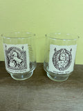 a** Vintage Set/5 Apothecary Pharmacy Barware Lowball Glasses MCM