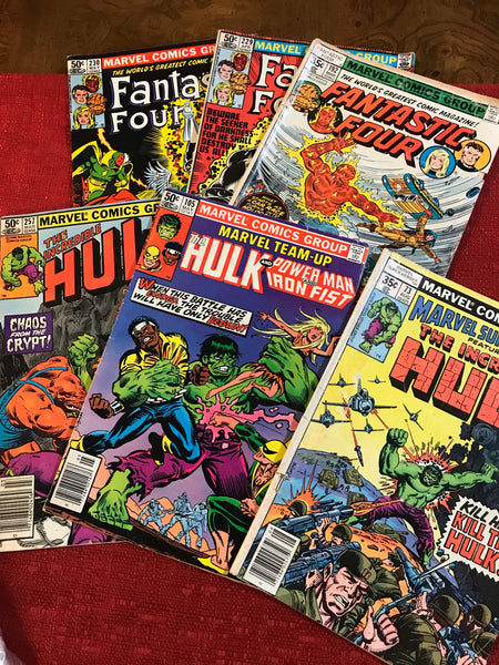 *Vintage MARVEL Comics Hulk Fantastic Four Comic Books Lot of 6 1977-1981 Retired
