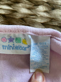 Miniwear Baby Girls One Size 100% Cotton Adjustable Bib Pink “Baby’s First Birthday“ Cake