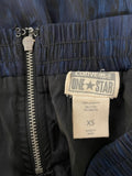 NEW Womens Juniors CONVERSE One Star XSmall Blue Sheer Polyester Hi-Low Skirt Lined