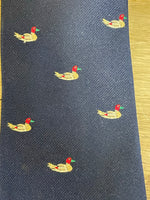 € Mens  ANDHURST Custom Collection Navy with Ducks Tie Silk 3” Wide