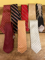 € Mens Lot/8 Various Brands Silk & Polyester Neckware Tie Necktie Imperfect
