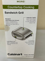 ~ New Cuisinart Electric Dual-Sandwich Grill Nonstick Countertop Cooking WM-SW2N