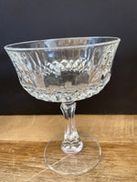 a** Set/4 Clear Crystal Cut Glass Stemmed Wine Champagne Sorbet Dessert