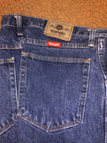 MENs WRANGLER Jeans 96501MR 33” x 30” Regular Fit Gently Worn Frayed Knee