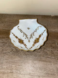 *Vintage F & F Limoges China Gold Ornate Design Rim Seashell Bowl