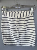 NEW Juniors TOBI Small/P 2 Piece Gray and White Stripe Mini Skirt and VNeck Crop Top NWT Festival