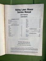 Riding Lawn Mower Service Manual Paperback Intertec Publishing 2nd Edition 1984