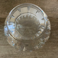 ~€ Heavy Crystal Glass 5.5” Vase ROSE Bowl Deep Cut Design Decor