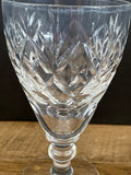 a** Crystal Cut Clear Glass Cordials Wine Goblet Barware Glasses Set of 8 4.5” H