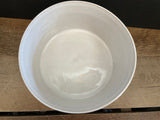 ~€ French White Crate and Barrel Souffle Casserole Dish Bowl 2QT 7.75” Diameter x 3.5” Deep Ribbed