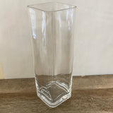 a** Large Heavy Glass 12” Hurricane Cylinder Flower VASE Candle Holder Clear Decor