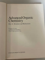 Advanced Organic Chemistry Part A Structure & Mechanisms Carey Sundberg Paperback