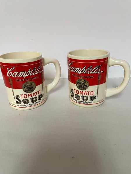 *Vintage Pair/Set of 2 Campbell’s Condensed Tomato Soup Coffee Mugs Joseph Campbell Co.