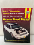 Haynes Auto Repair Manual Buick, Oldsmobile & Pontiac Full Size Models 1985-1998 19020