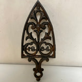 a** Vintage Black Cast Iron Trivet Hot Plate “1894” Footed