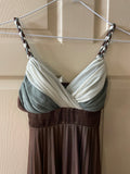 Womens Juniors STUDIO Y Green/Brown Accordion Pleated Dress XSmall Party