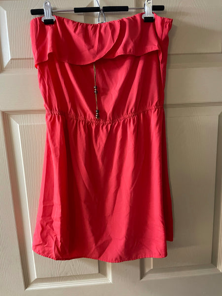 Womens Juniors Small SPEED CONTROL New York Red Strapless Casual Dress