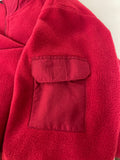 € Mens Medium PROSPIRIT Red Full Zip Up Fleece Jacket Medium Pockets